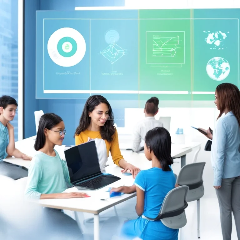 digital learning network concept